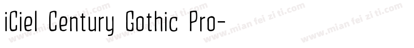 iCiel Century Gothic Pro字体转换